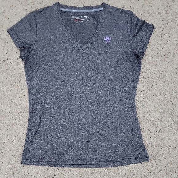 Ariat Tops - Ariat Women's Heather Gray V-Neck Tee